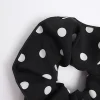 Black Spot Hair Scrunchie