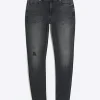 Black spray on super skinny fit ripped jeans