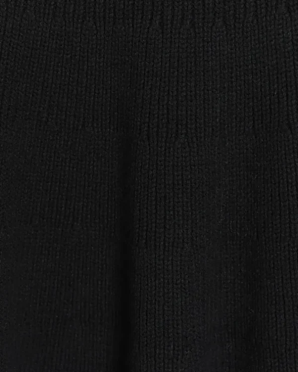 Black square neck jumper mini dress