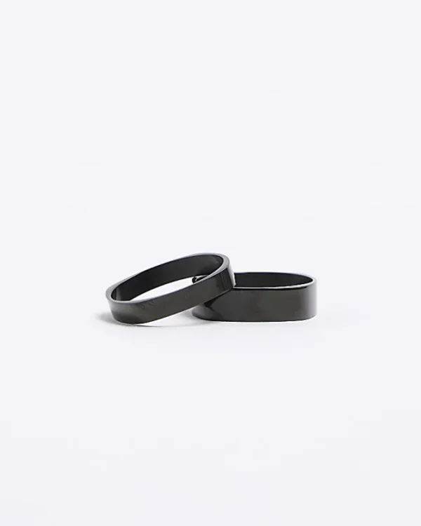 Black stainless steel square ring multipack