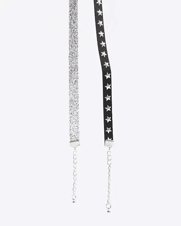 Black star choker necklace 2 pack