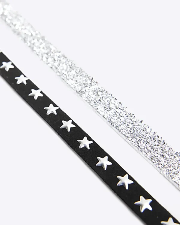 Black star choker necklace 2 pack