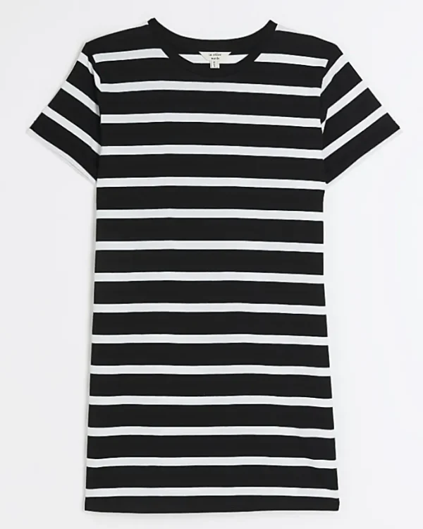 Black stripe t-shirt mini dress