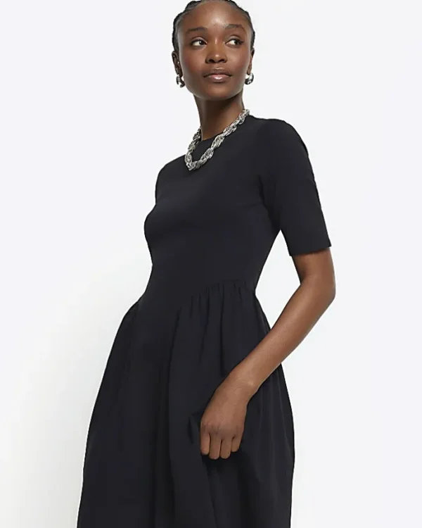 Black T-shirt Midi Dress