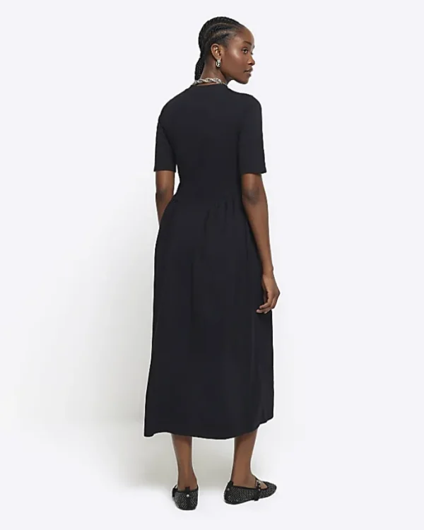 Black T-shirt Midi Dress