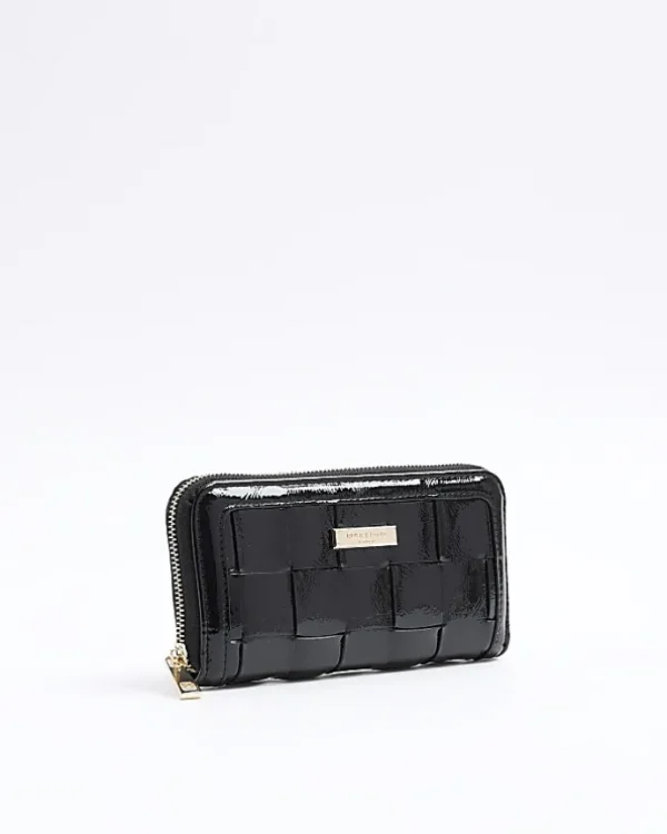 Black woven purse