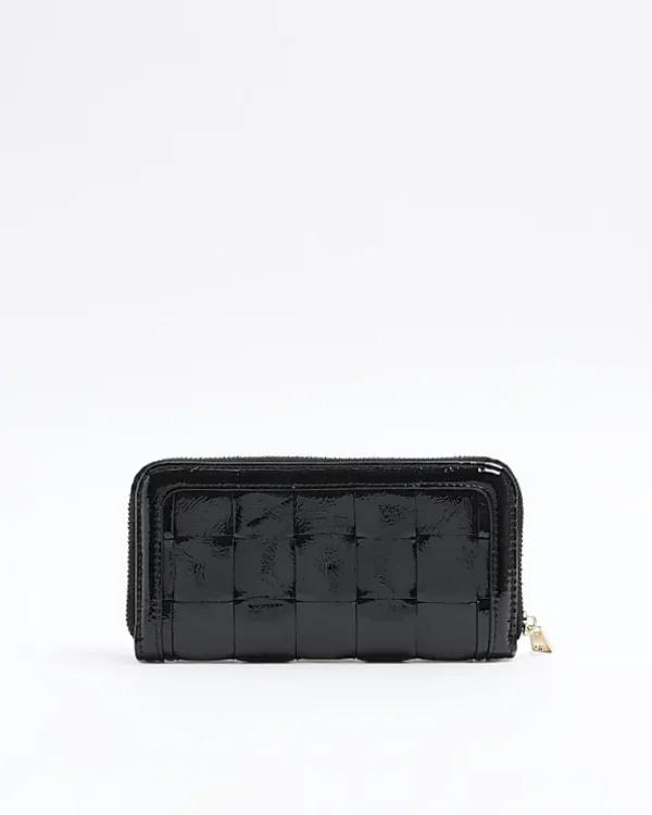 Black woven purse