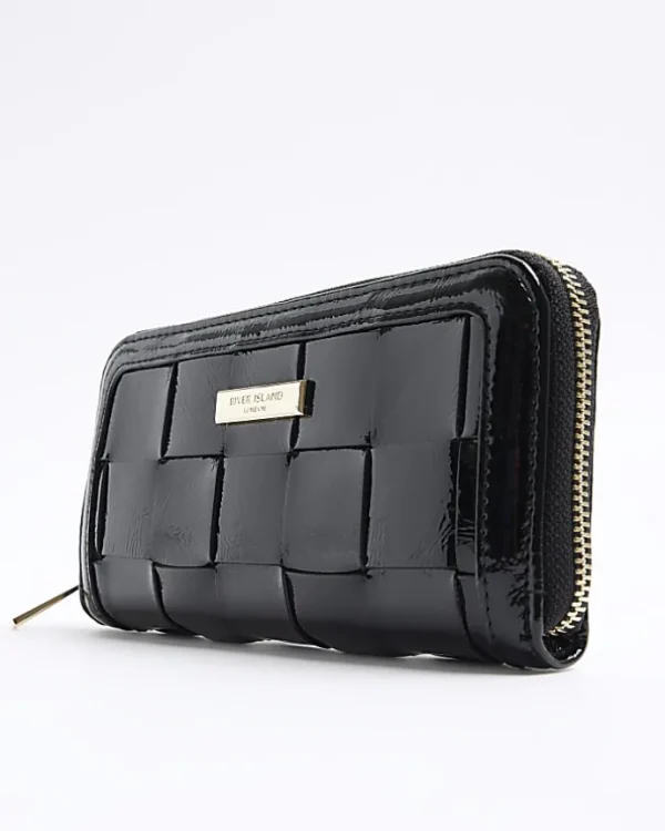 Black woven purse