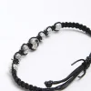 Black yinyang adjustable bracelet