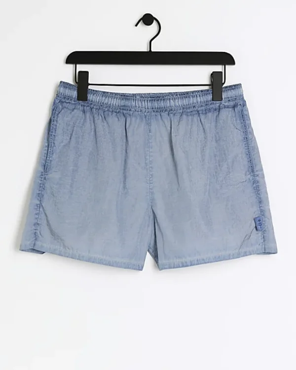 Blue elasticated swim shorts