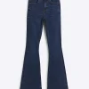 Blue high waist flare jeans