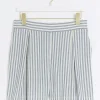 Blue linen blend stripe shorts