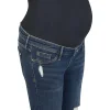 Blue Molly ripped maternity skinny jeans