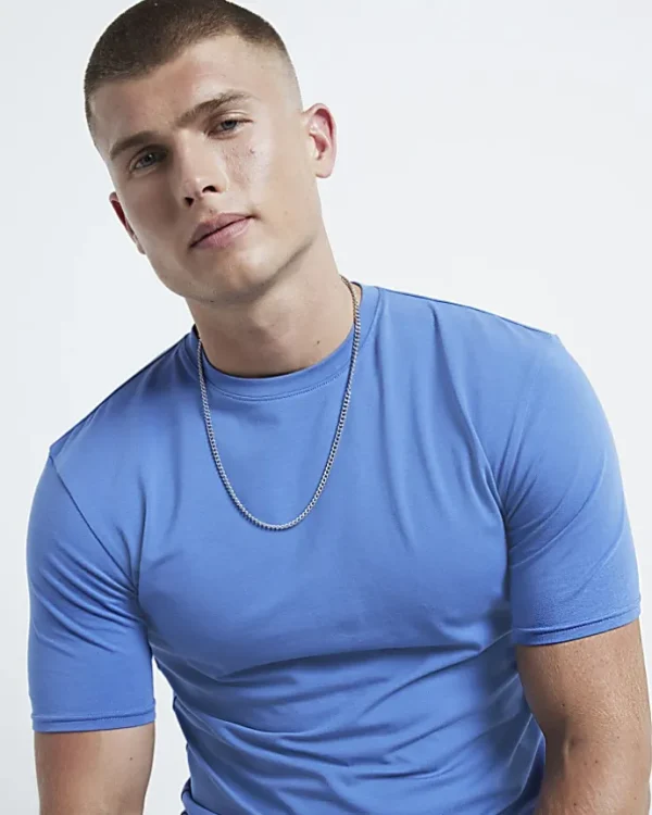 Blue Muscle Fit T-shirt