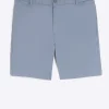 Blue skinny fit chino shorts