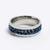 Blue stainless steel chain ring