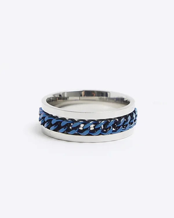 Blue Stainless Steel Chain Ring