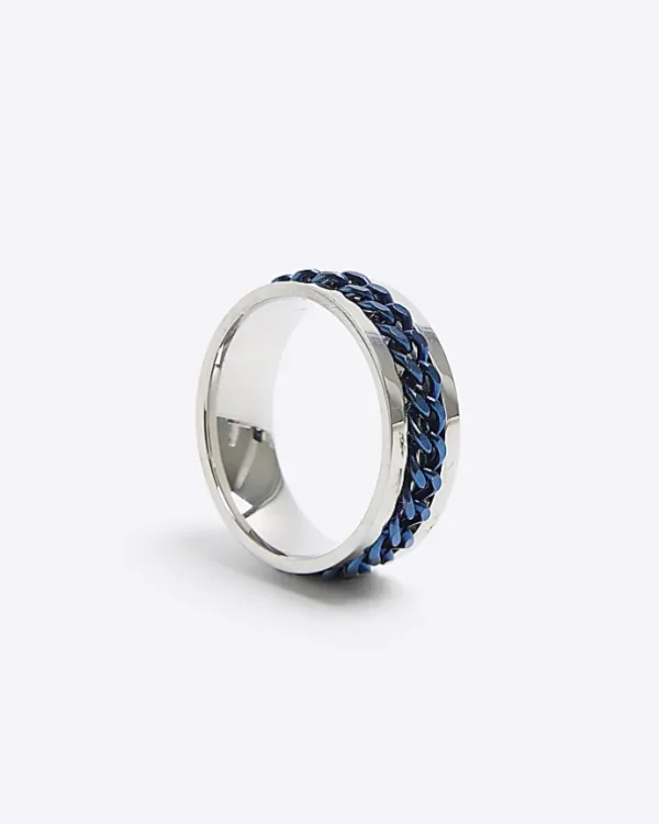 Blue Stainless Steel Chain Ring