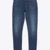 Blue super skinny fit spray on jeans