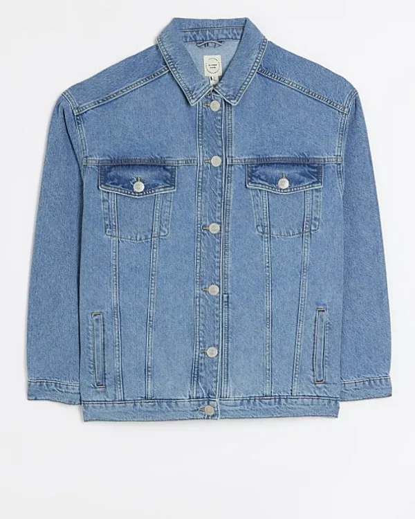 Blue trucker denim jacket