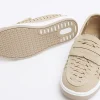 Boys beige weave loafers