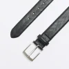 Boys black herringbone design belt