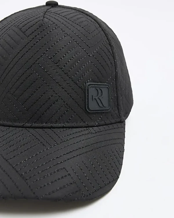 Boys black quilted cap