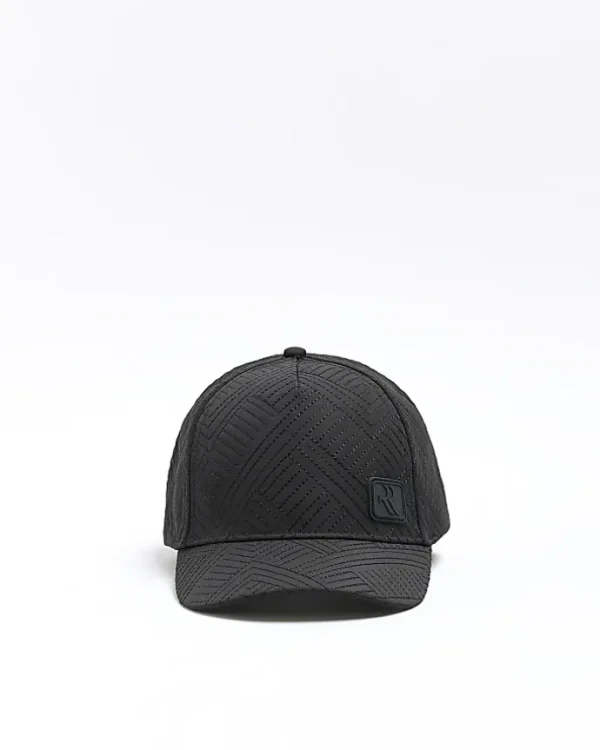 Boys black quilted cap