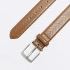 Boys brown herringbone design belt