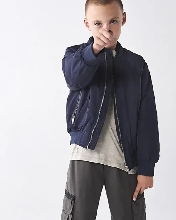 Boys navy bomber jacket