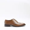 Brown brogue derby shoes