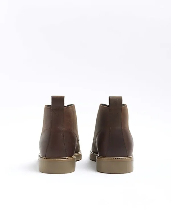 Brown lace up chukka boots