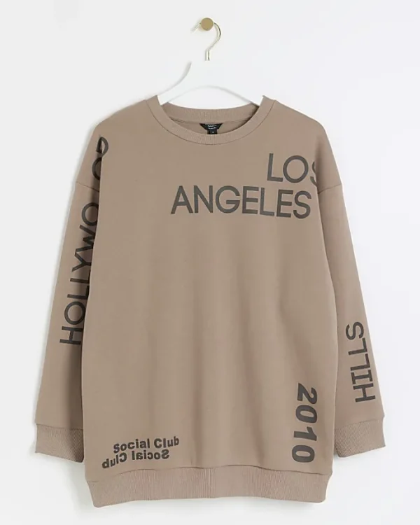 Brown Los Angeles graphic sweatshirt