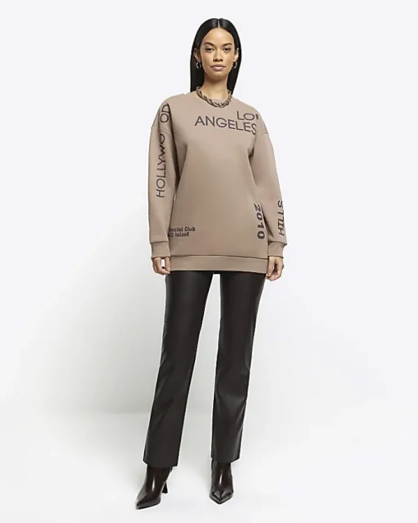 Brown Los Angeles graphic sweatshirt