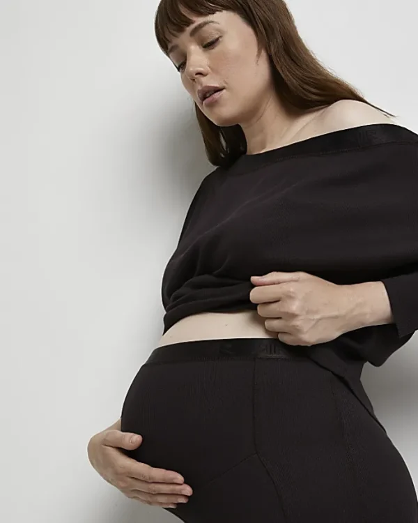 Brown maternity leggings