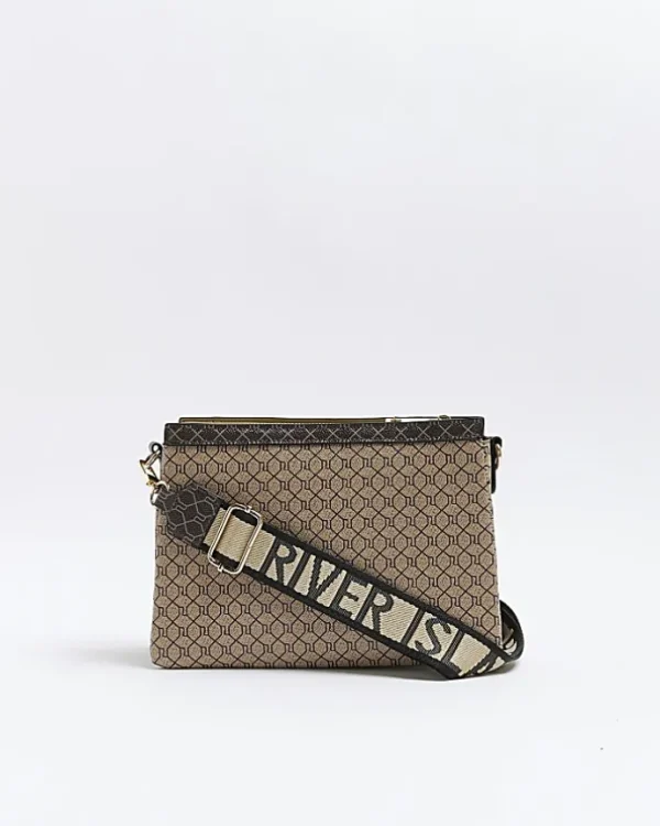 Brown monogram crossbody bag