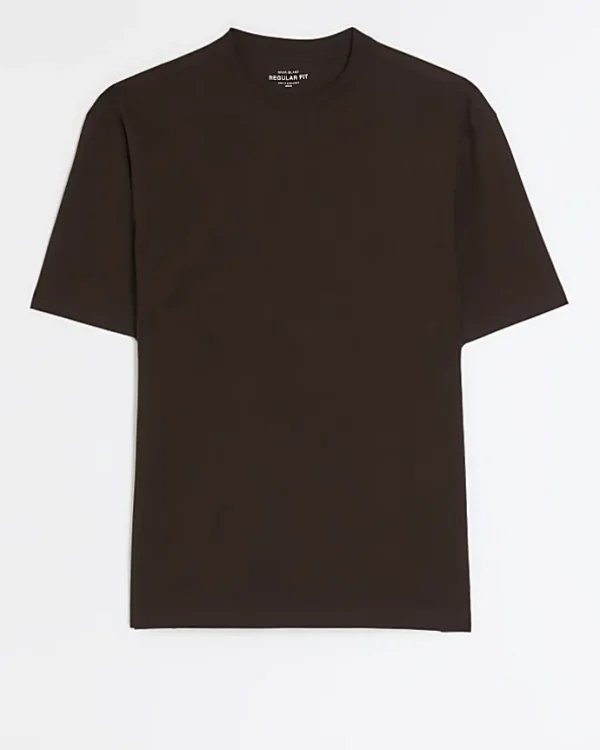 Brown regular fit t-shirt