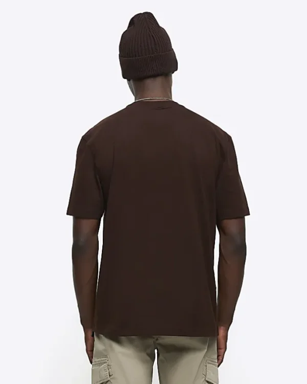 Brown regular fit t-shirt