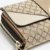 Brown RI monogram fold out purse