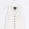 Cream button front waistcoat