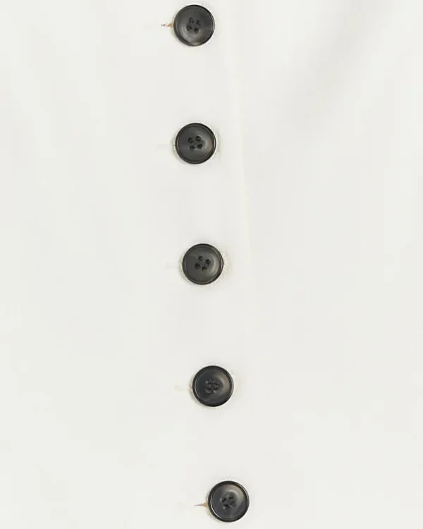 Cream button front waistcoat