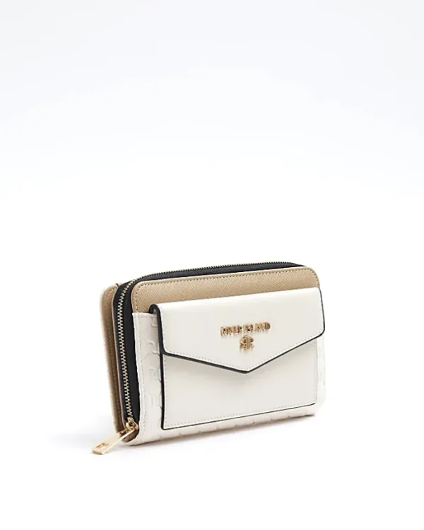 Cream embossed envelope purse