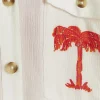 Cream palm tree beach shirt