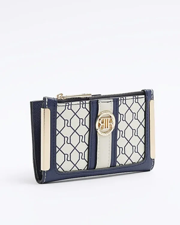 Cream RI monogram mini purse