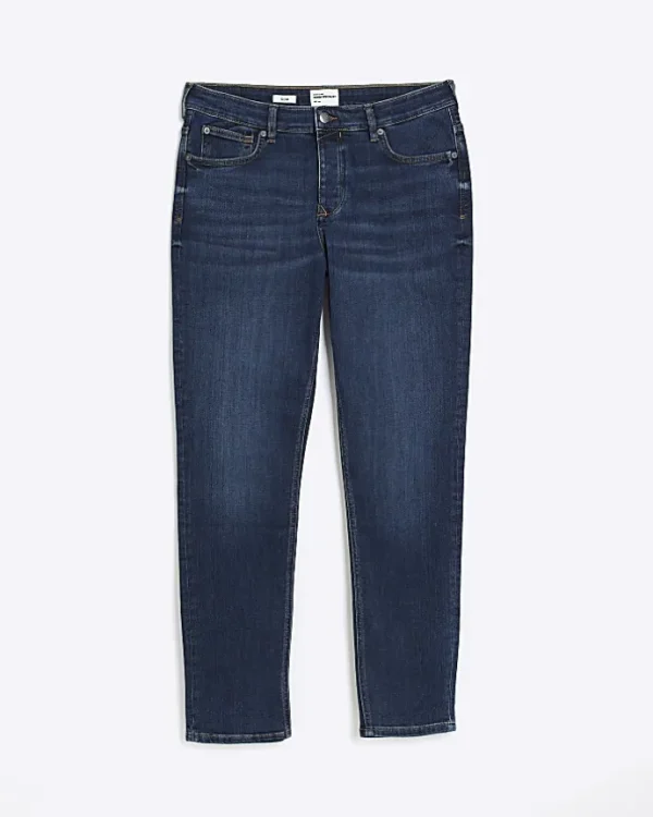 Dark blue slim fit jeans