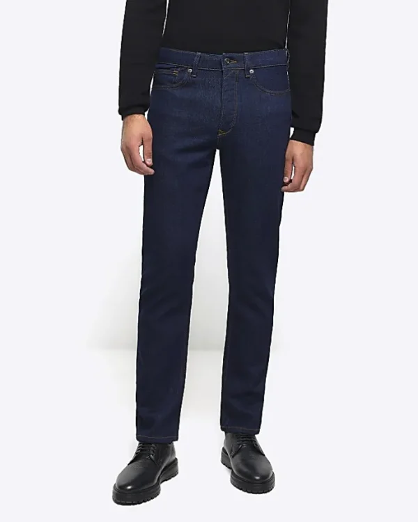 Dark blue slim fit jeans