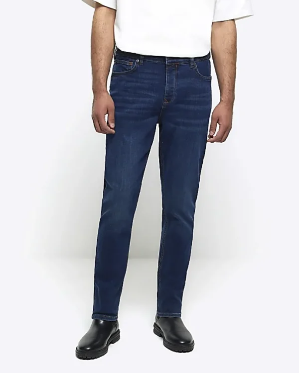 Dark blue slim fit jeans