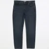 Dark blue slim fit washed jean