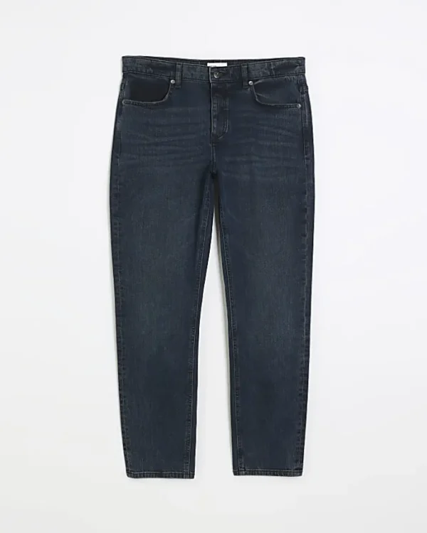 Dark blue slim fit washed jean