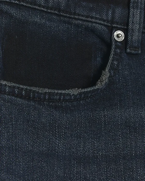 Dark blue slim fit washed jean